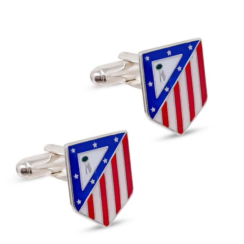 Atlético de Madrid Gemelos Plata Ley 925m hombre 18 mm. escudo actua