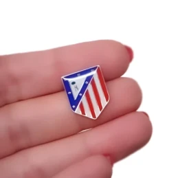 Atlético de Madrid Pin Plata Ley 925m hombre 18 mm. escudo actual es