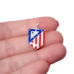 Atlético de Madrid Colgante Plata Ley 925m 18 mm. escudo actual esmal