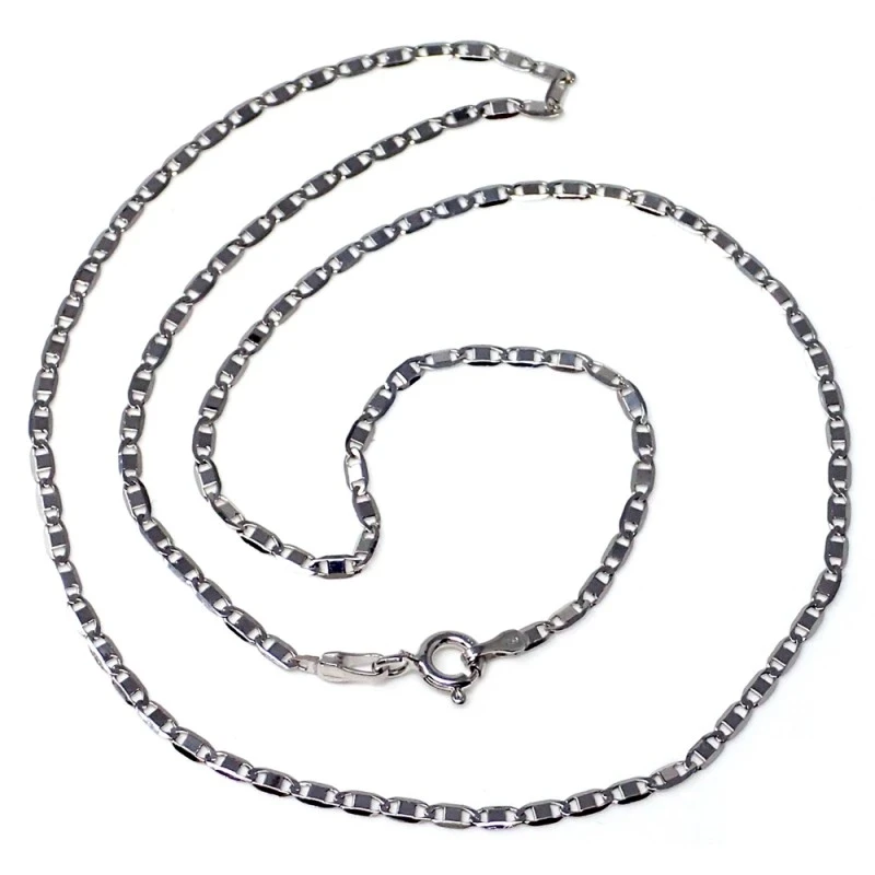 Cadena oro blanco 18k maciza 40 cm. 1,8 mm. 2.25 grs. [9592]