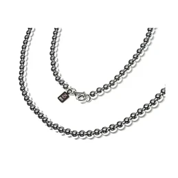Gargantilla plata ley 925m lisa bolas 4mm. [AA9684]