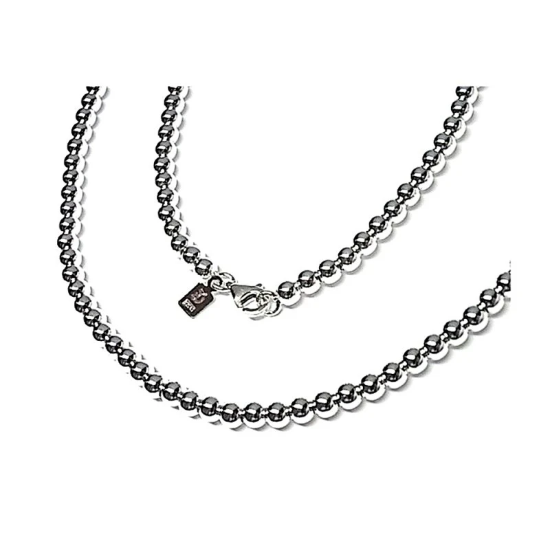 Gargantilla plata ley 925m lisa bolas 4mm. [AA9684]