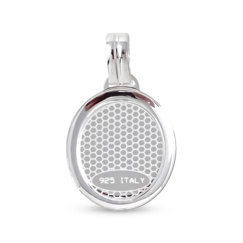 Colgante plata ley 925m 20mm. cristo esmaltado [AA8188]