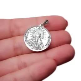 Virgen de la Estrella de Málaga Medalla Plata Ley 925m maciza 22 mm.