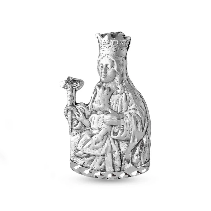 Virgen de la Victoria Patrona de Málaga Colgante Plata Ley 925m silue