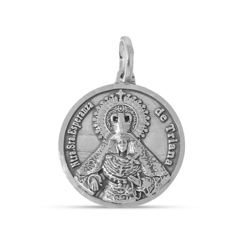 Nuestra Señora Esperanza de Triana Sevilla Medalla Plata Ley 925m mac