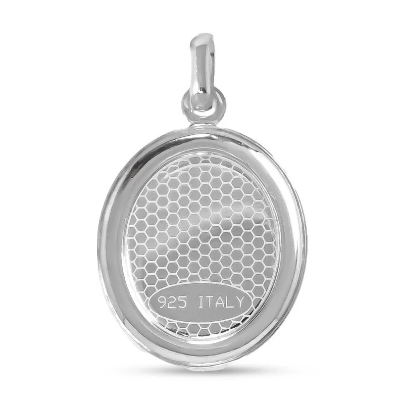 Papa Francisco Medalla Plata Ley 925m 30 mm. resina plástica transpar