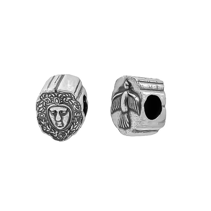 Abalorio Charm Virgen del Rocío Plata Ley 925m icono macizo 13 mm. tr