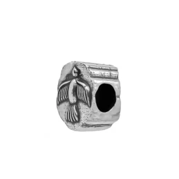 Abalorio Charm Virgen del Rocío Plata Ley 925m icono macizo 13 mm. tr