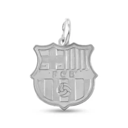Fútbol Club Barcelona Colgante Plata Ley 925m macizo 18 mm. relieve.