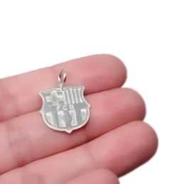 Fútbol Club Barcelona Colgante Plata Ley 925m macizo 18 mm. relieve.