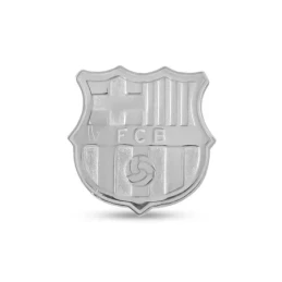 Fútbol Club Barcelona Pin Plata Ley 925m escudo macizo 18 mm. relieve