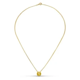 Gargantilla Oro Bicolor 18k mujer colgante bola lisa