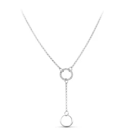 Gargantilla Oro Blanco 18k mujer aros calados circonitas combinados l