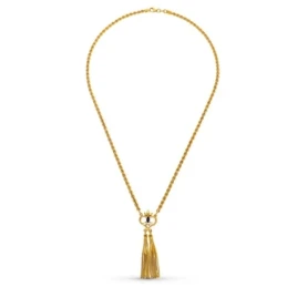 Gargantilla Cordón Salomónico Oro 18k mujer 50 cm. piedra zafiro colg