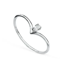 Sortija Oro 18k mujer diamante talla marquis 0.067ct.