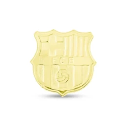 Fútbol Club Barcelona Pin Oro 18k escudo macizo 18 mm. relieve mate