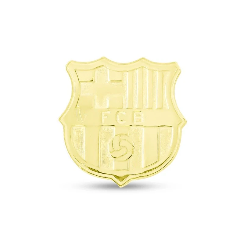 Fútbol Club Barcelona Pin Oro 18k escudo macizo 18 mm. relieve mate