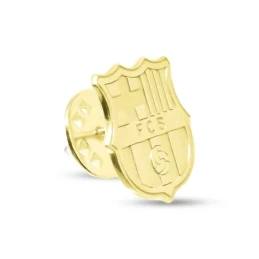 Fútbol Club Barcelona Pin Oro 18k escudo macizo 18 mm. relieve mate