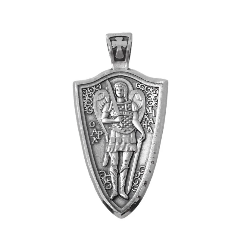 San Miguel Arcángel Medalla Plata Ley 925m maciza unisex 42 mm. forma