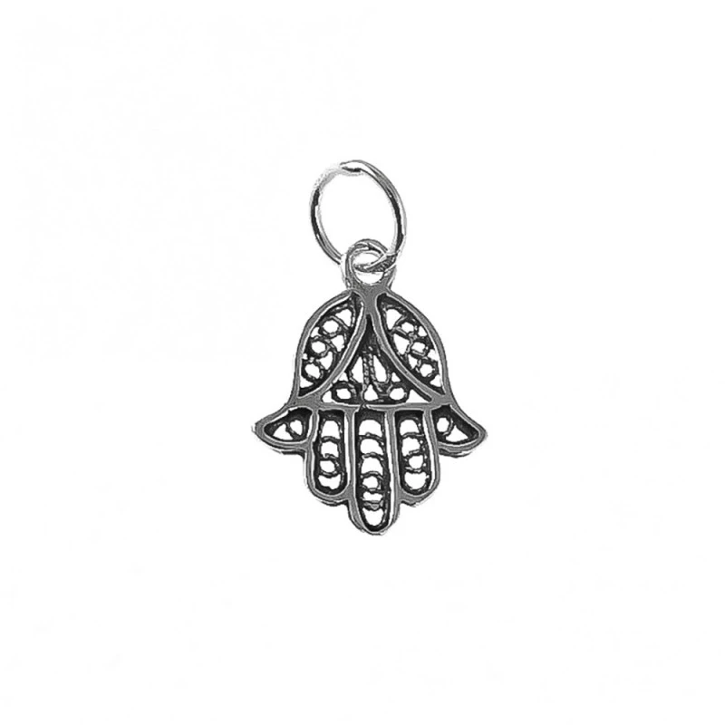 Colgante plata ley 925m 15mm. mano Fátima mini [AA7815]