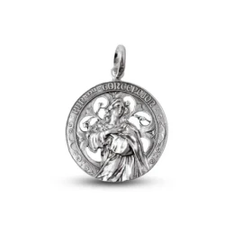Purísima Concepción Virgen Inmaculada Medalla Plata Ley 925m 27 mm..