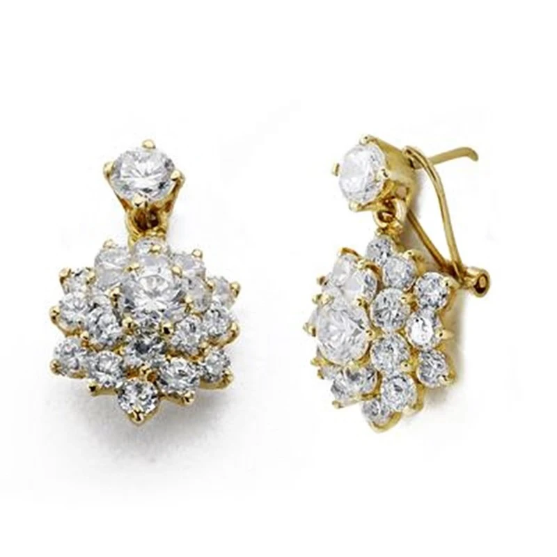 Pendientes 18k circonita 20mm. [AA0080]