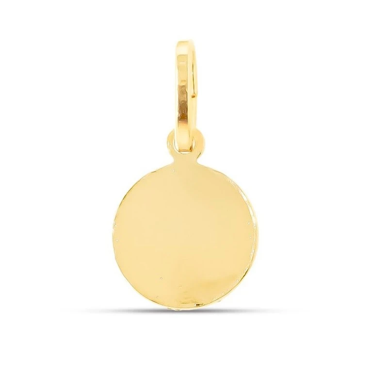 Virgen del Rocío Medalla Plata Ley 925m chapado oro 12 mm.. Grabación