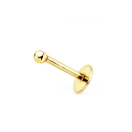Piercing Pendiente para Oreja en Oro de 18k bola lisa de 2 mm.