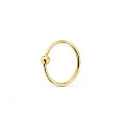 Piercing para Nariz en Oro de 18k aro de 8 mm. con bola lisa de 1.5 m