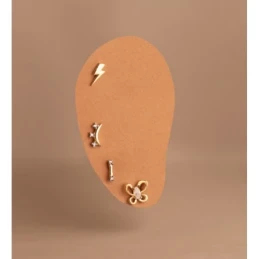 Piercing Pendiente para Oreja en Oro Bicolor de 18k con forma de luna