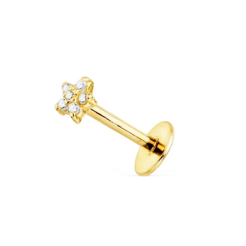 Piercing Pendiente para Oreja en Oro de 18k con forma de estrella de