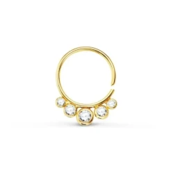Piercing Pendiente para Oreja en Oro de 18k redondo de 13 mm. calado