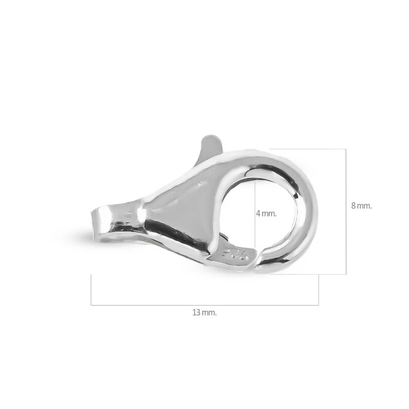 Fornitura plata Ley 925m mosquetón circular - 1 unidad [AB0818]