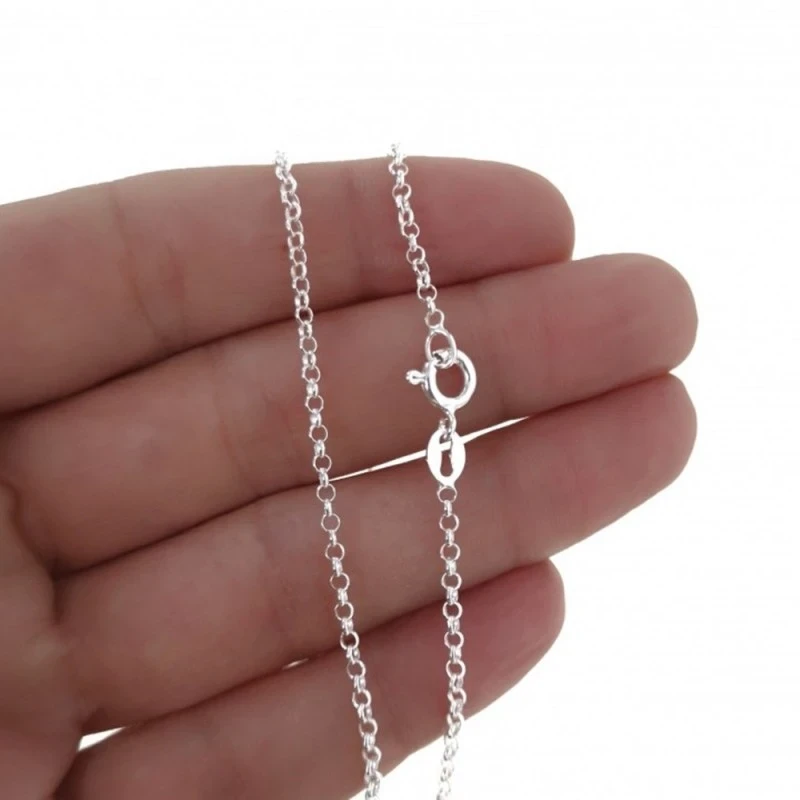 Cadena Plata Ley 925m rolo 60 cm.