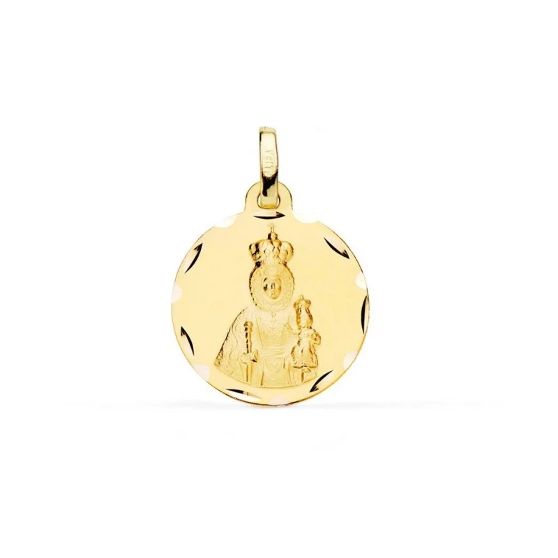 Virgen de la Fuensanta Medalla en Oro de 18k con 18 mm. detalles tall