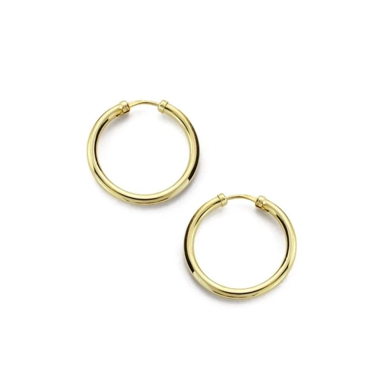 Aros Pendientes en Oro de 18k con 20 mm. de diámetro y 2 mm. de groso