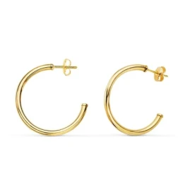 Aros Pendientes en Oro de 18k con 25 mm. abiertos y con un grosor de