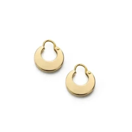 Aros Criollas Pendientes en Oro de 18k en 11 mm. lisas