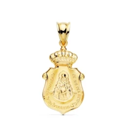 Medalla del Escudo de la Hermandad del Rocío de Huelva en Oro de 18k