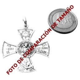 Medalla plata ley 925m San Antonio 33mm. cruz aspa  [AA9813]