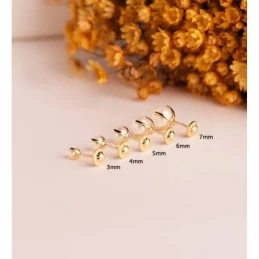 Pendientes de Oro 18k con perla de 4 mm. con carras