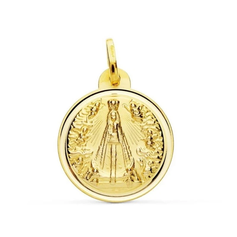 Nuestra Señora de Begoña Medalla en Oro de 9k con 20 mm. y bisel liso