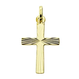 Cruz Colgante de Oro 9k de 25 mm. diamantada