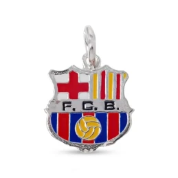 Fútbol Club Barcelona Colgante en Plata de Ley 925m macizo de 16 mm.