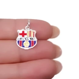 Fútbol Club Barcelona Colgante en Plata de Ley 925m macizo de 16 mm.