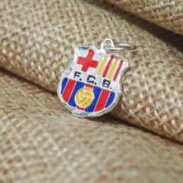 Fútbol Club Barcelona Colgante en Plata de Ley 925m macizo de 16 mm.