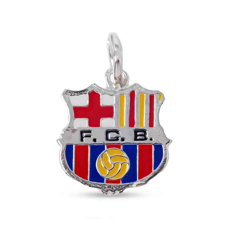 Fútbol Club Barcelona Colgante Plata Ley 925m macizo 16 mm. esmaltado