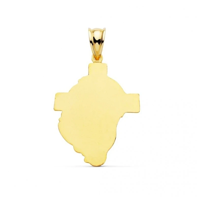 Cabeza de Cristo Colgante de Oro 9k con 31 mm. y cruz