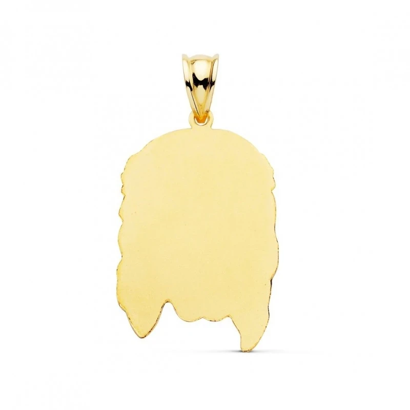 Cabeza de Cristo Colgante de Oro 9k con 30 mm. estampado
